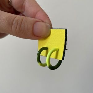 Lil Hoops Double Dip Green earrings — drainbowland